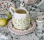 Hand-Painted Floral Ceramic Pitcher
