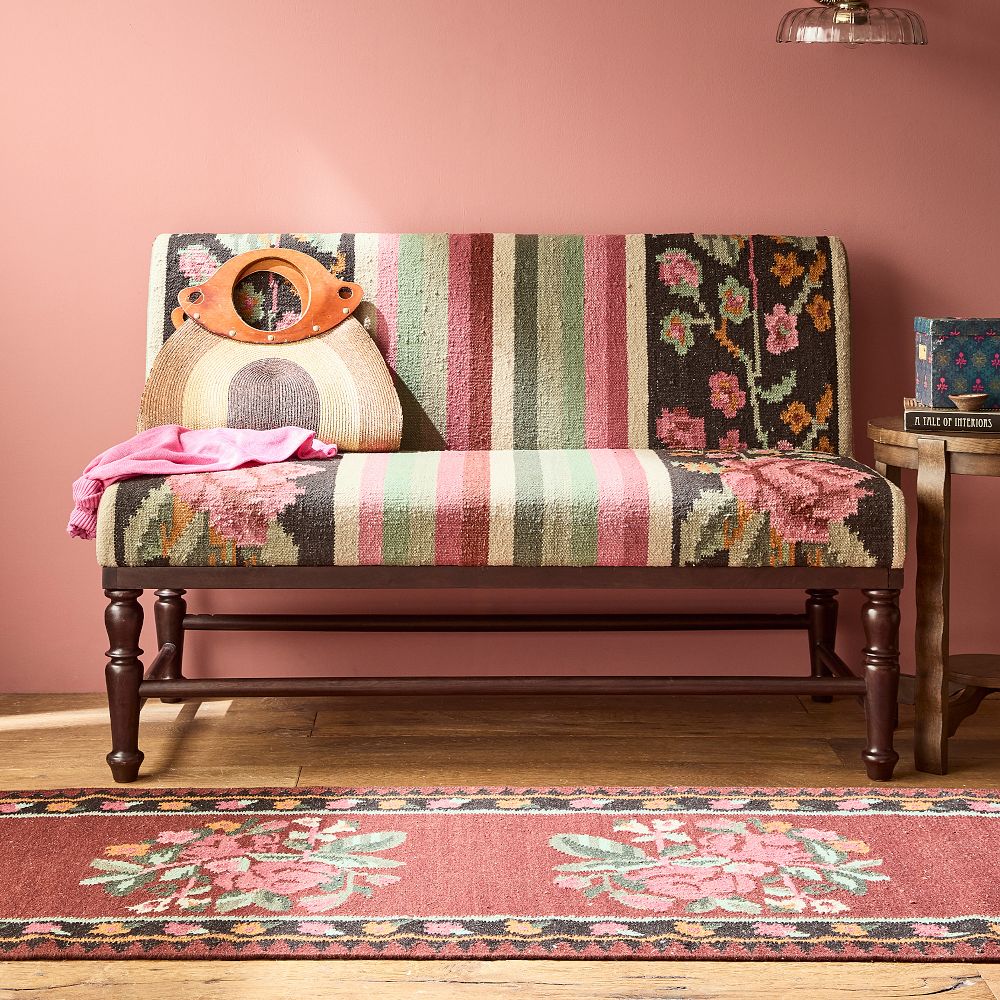 Aspen Floral Banquette Bench