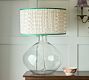 Printed Lattice Floral Drum Lamp Shade
