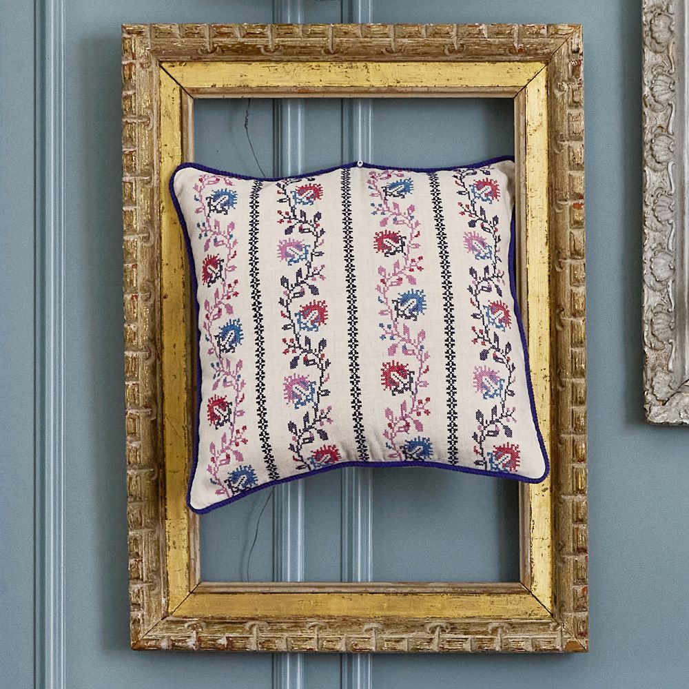Climbing Florals Embroidered Pillow Cover