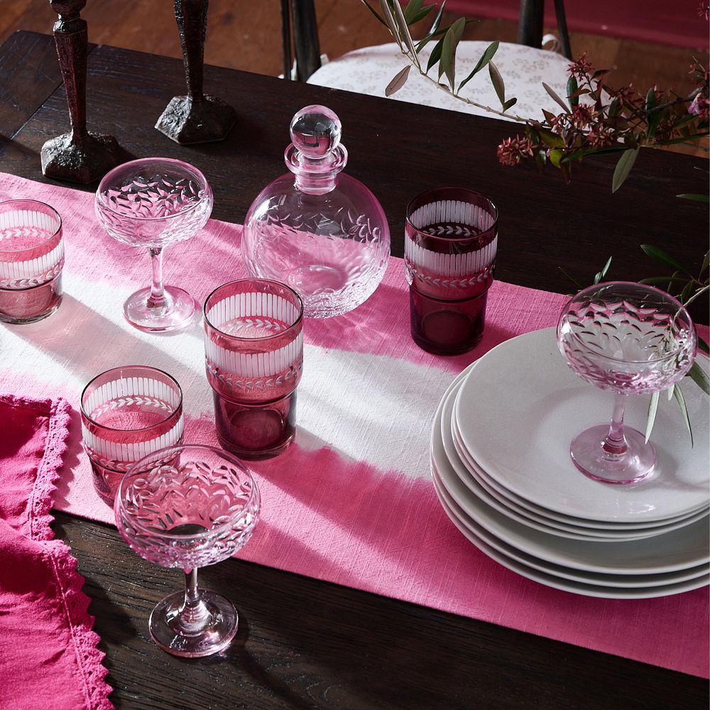 Cotton Dip Dye Table Runner