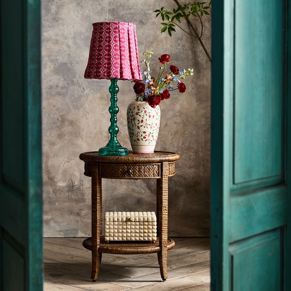 Rattan Round Side Table