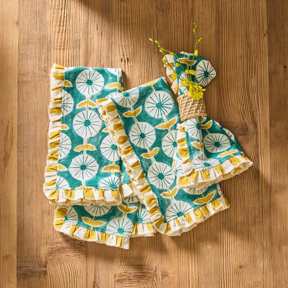 Cleo Ruffle Napkins, Set of 4