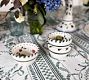 Hand-Painted Floral Ceramic Olive Bowls, Set of 4