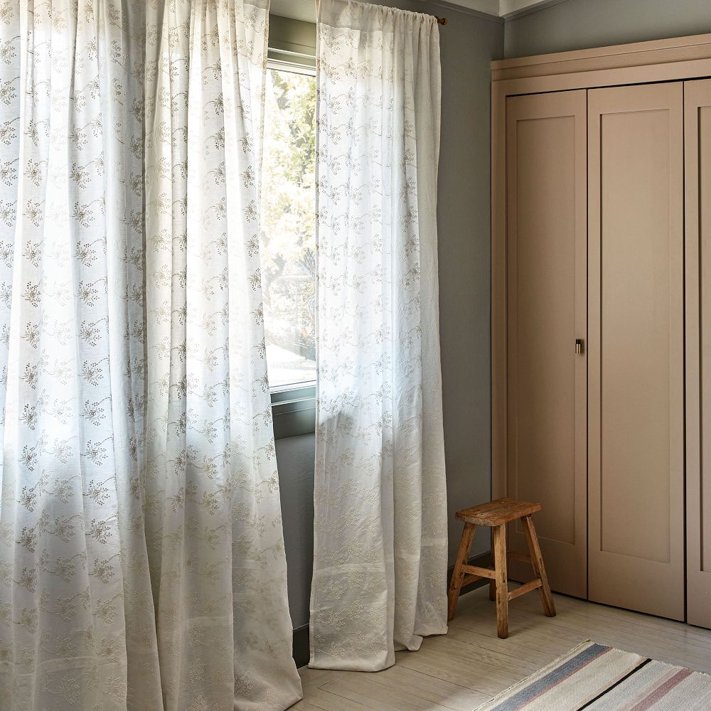 Floral Embroidered Drape