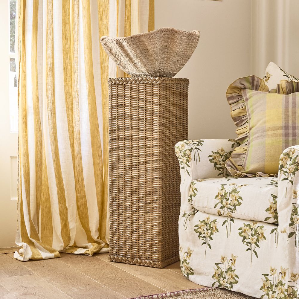 Lila Rattan Pedestal
