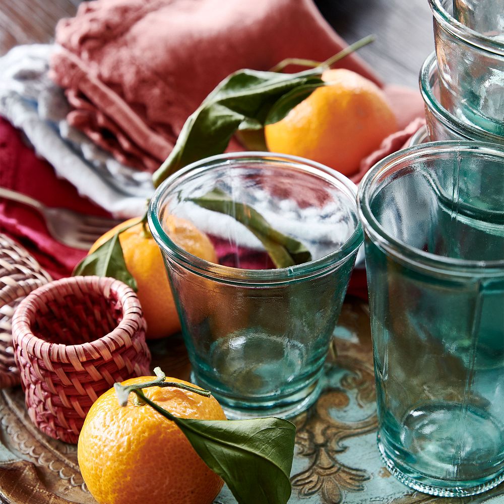 Recycled Glass Drinking Glasses, Set of 4