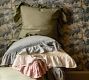 Linen Ruffle Crochet Duvet Cover &amp; Shams