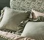 Linen Ruffle Crochet Duvet Cover &amp; Shams