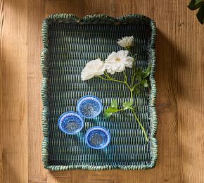 Bea Hand-Woven Scalloped Tray