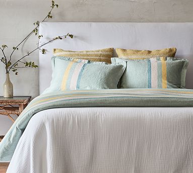 Colorful Stripe Cotton Linen Sham, Set of2