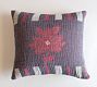 Floral &amp; Striped Woven Decorative Pillow
