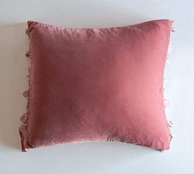 Reccyled Poly Velvet Ruffle Euro Sham
