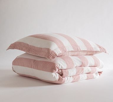 Reversible Cotton Stripe Duvet Cover