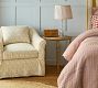 Elodie Slipcovered Swivel Armchair