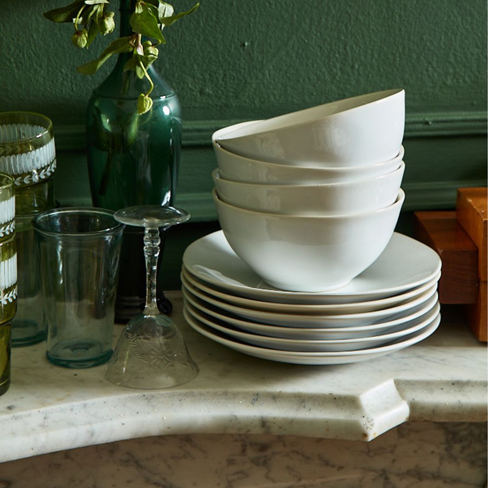 Salgada Glazed Ceramic Dinnerware Collection, Set of 4