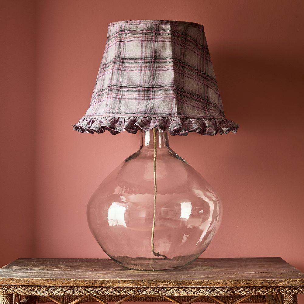 Ruby Plaid Ruffle Lamp Shade