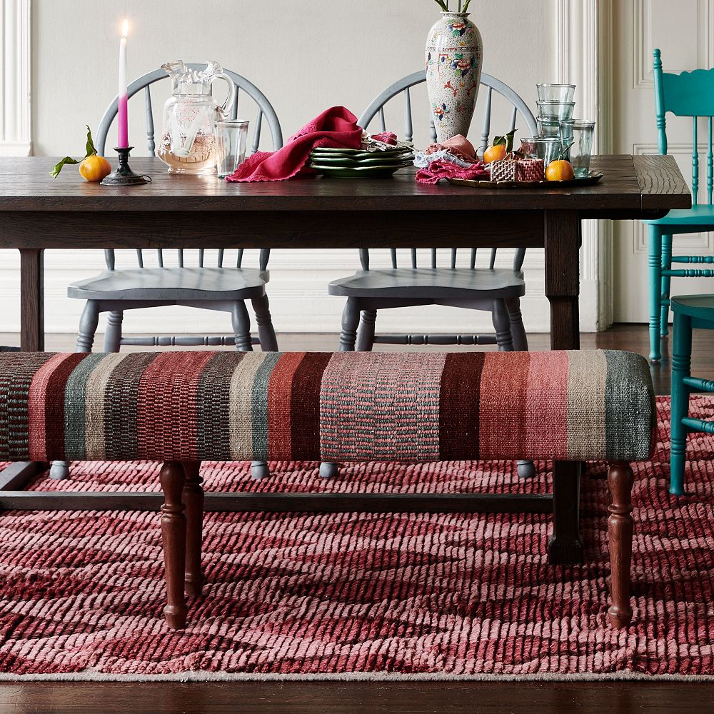 Flatweave Kilim Dining Bench
