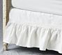 Linen Ruffle Crochet Bedskirt