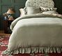 Linen Ruffle Crochet Duvet Cover &amp; Shams