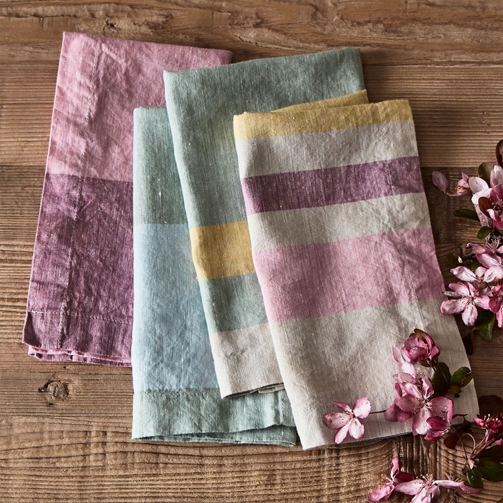 Colorful Stripe Cotton Linen Napkins