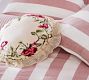 Vivian Rose Floral Embroidered  Pillow Cover