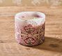Hand-Painted Pink Rose Candle