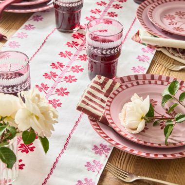 Pink Floral Tablescape