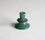 Green Glass Taper Candle Holder