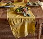Linen Crochet Inset Table Runner
