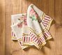 Block Print Rose Stripe Napkins, Set of 4
