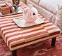 Flatweave Red Stripe Ottoman 