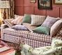 Hadley Upholstered Pink Plaid Sofa