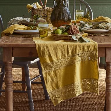 Warm Tones Crocheted Tablescape