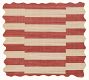 Flatweave Red Stripe Ottoman 
