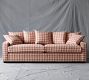 Hadley Upholstered Pink Plaid Sofa