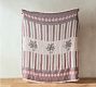 Floral &amp; Striped Woven Throw