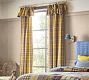 Yellow Plaid Woven Valance Drape