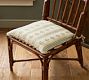 Heather Blue Floral Square Seat Cushion