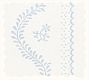 Light Blue Floral Scallop Wallpaper Swatch