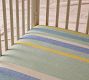 Colorful Stripe Cotton Linen Crib Sheet
