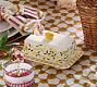 Hand-Painted Floral Ceramic Dinnerware Butter Dish