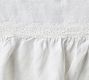 Linen Ruffle Crochet Bedskirt