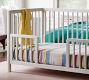 Colorful Stripe Cotton Linen Crib Sheet