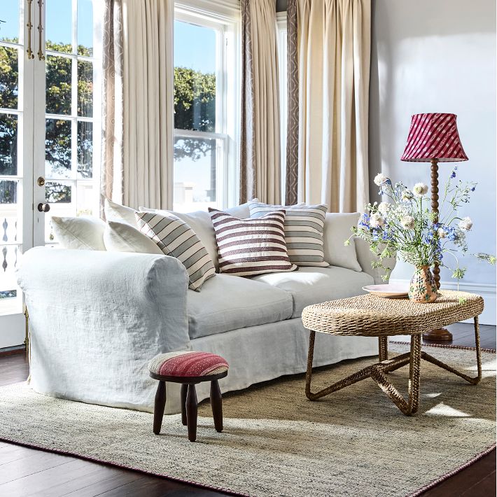 Emsley Flatweave Kilim Foot Stool | Greenrow