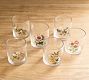NYBG Hand-Painted Floral Glassware