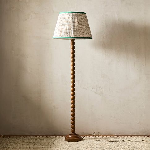 【美品】Wood Base Lamp•ウッドベースランプ アメリカヴィンテージ フロアランプ 木製ベース ミッドセンチュリー