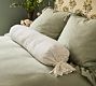 Daisy Linen Crochet Bolster Pillow Cover