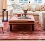 Flatweave Red Stripe Ottoman 