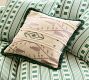Geometric Embroidery Fringe Trimmed Pillow Cover